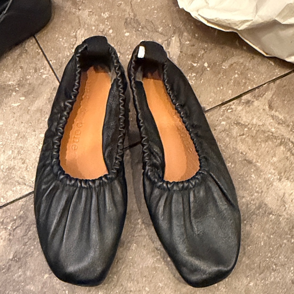 rag & bone Black Leather Flats